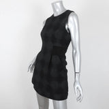 A.L.C. Mini Dress Dean Black Plaid Jacquard Size 4 Sleeveless Sheath - Celebrity Owned