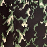 A.L.C. Mini Dress Trixie Black/Green Printed Silk Size 0 Bell Sleeve - Celebrity Owned