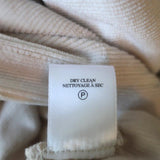 A.L.C. Mock Neck Top Joss Cream Ribbed Velour Size 4 Long Sleeve - Celebrity Owned