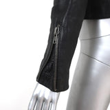 A.L.C. Moto Jacket Sadie Black Leather & Kangaroo Fur Size 2 - Celebrity Owned