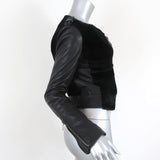 A.L.C. Moto Jacket Sadie Black Leather & Kangaroo Fur Size 2 - Celebrity Owned