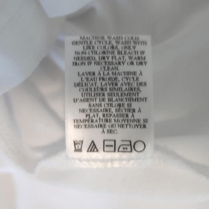 A.L.C. Puff Sleeve Tee Cassandra White Cotton Size Extra Small Short Sleeve Top - Celebrity Owned