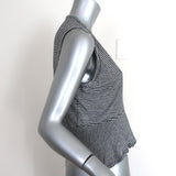 A.L.C Ruffled Tank Top Braxton Black/White Striped Linen Size Medium - Celebrity Owned