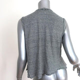 A.L.C Ruffled Tank Top Braxton Black/White Striped Linen Size Medium - Celebrity Owned