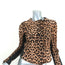 A.L.C. Savile Jacket Leather-Trim Leopard Print Pony Hair Size 4