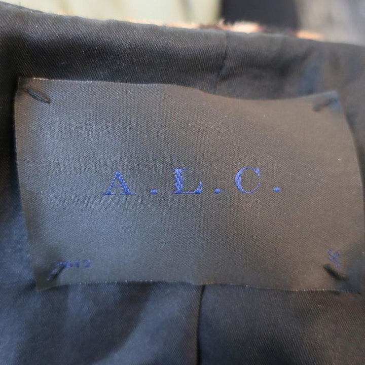 A.L.C. Savile Jacket Leather-Trim Leopard Print Pony Hair Size 4 - Celebrity Owned