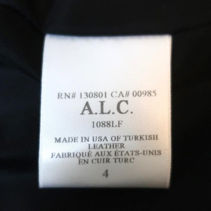 A.L.C. Savile Jacket Leather-Trim Leopard Print Pony Hair Size 4 - Celebrity Owned