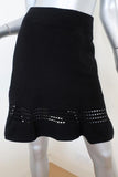 A.L.C. Skirt Michael Black Ribbed Knit Size Medium - Celebrity Owned