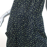 A.L.C. Sleeveless Mini Dress Simona Black/Green Dot Print Silk Size Small - Celebrity Owned