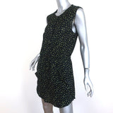 A.L.C. Sleeveless Mini Dress Simona Black/Green Dot Print Silk Size Small - Celebrity Owned