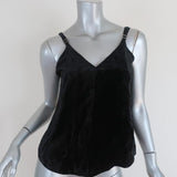 A.L.C. Tank Top Axel Black Velvet Size 0 V-Neck Camisole - Celebrity Owned