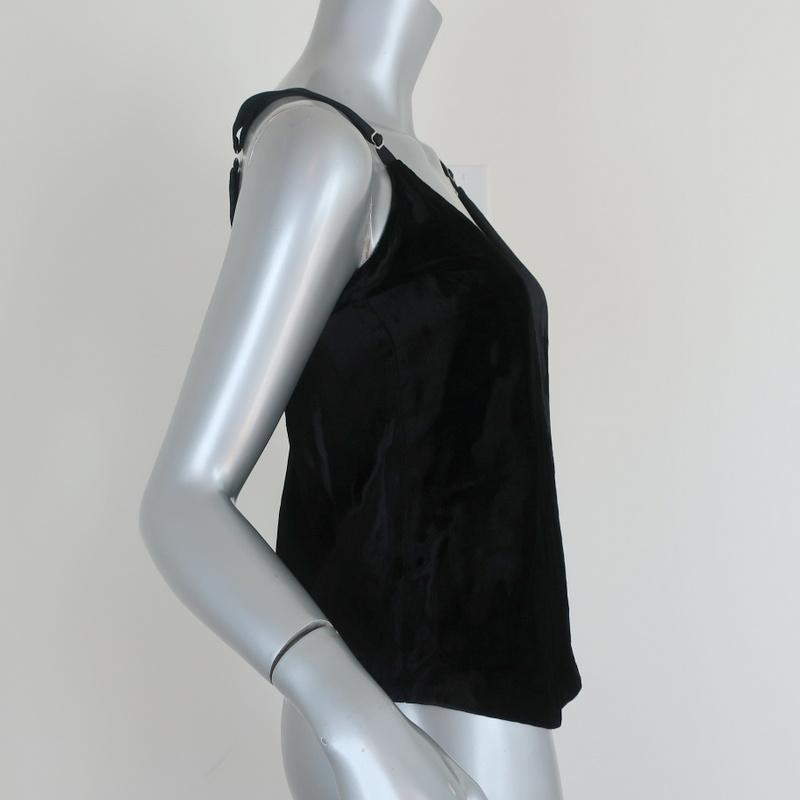 A.L.C. Tank Top Axel Black Velvet Size 0 V-Neck Camisole - Celebrity Owned