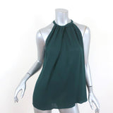 A.L.C. Tank Top Emerald Silk Size Small Halter Neck Blouse - Celebrity Owned