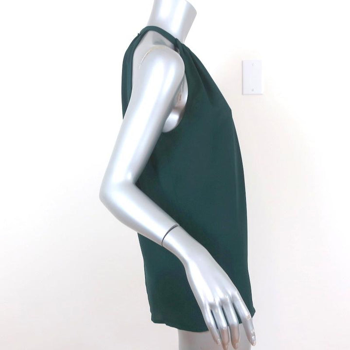 A.L.C. Tank Top Emerald Silk Size Small Halter Neck Blouse - Celebrity Owned