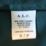 A.L.C. Tank Top Emerald Silk Size Small Halter Neck Blouse - Celebrity Owned