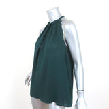 A.L.C. Tank Top Emerald Silk Size Small Halter Neck Blouse - Celebrity Owned