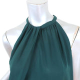 A.L.C. Tank Top Emerald Silk Size Small Halter Neck Blouse - Celebrity Owned