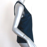 A.L.C. Tank Top Navy Stretch Silk Satin Size 2 Sleeveless Blouse - Celebrity Owned
