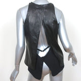 A.L.C. Tank Top Pharel Black Leather Size Medium - Celebrity Owned