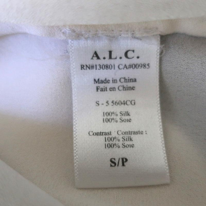A.L.C. Tank Top Tide Black/Cream Layered Silk Size Small Sleeveless Blouse - Celebrity Owned