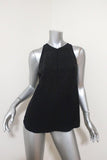 A.L.C. Top Brenner Navy Studded Crepe Size 4 Sleeveless Blouse - Celebrity Owned