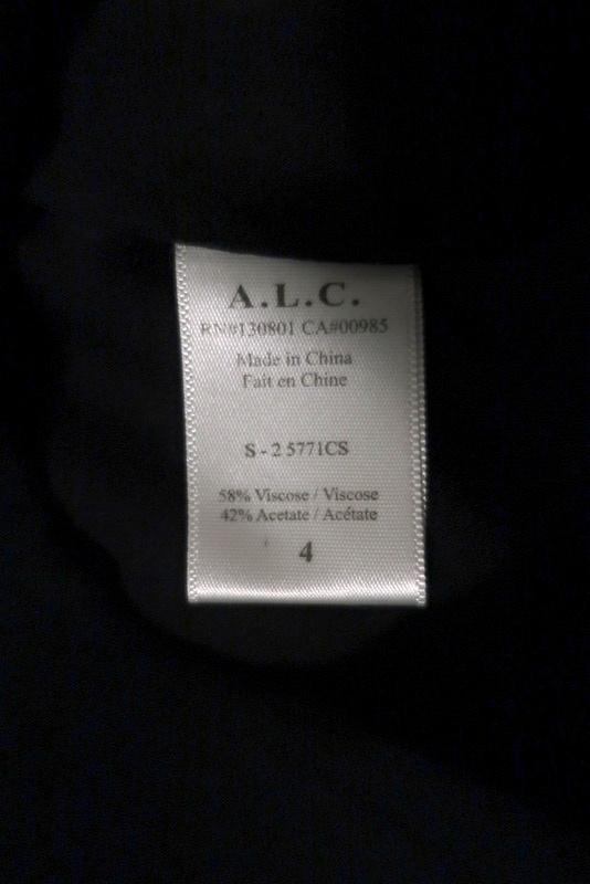 A.L.C. Top Brenner Navy Studded Crepe Size 4 Sleeveless Blouse - Celebrity Owned