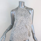 A.L.C. Top Iggy White/Black Dot Print Layered Silk Size 4 Sleeveless Blouse - Celebrity Owned