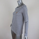 A.L.C. Top Mila Palm Tree Embroidered Striped Cotton Tee Size Extra Small - Celebrity Owned