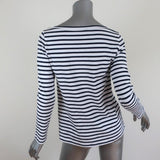 A.L.C. Top Mila Palm Tree Embroidered Striped Cotton Tee Size Extra Small - Celebrity Owned