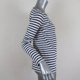 A.L.C. Top Mila Palm Tree Embroidered Striped Cotton Tee Size Extra Small - Celebrity Owned