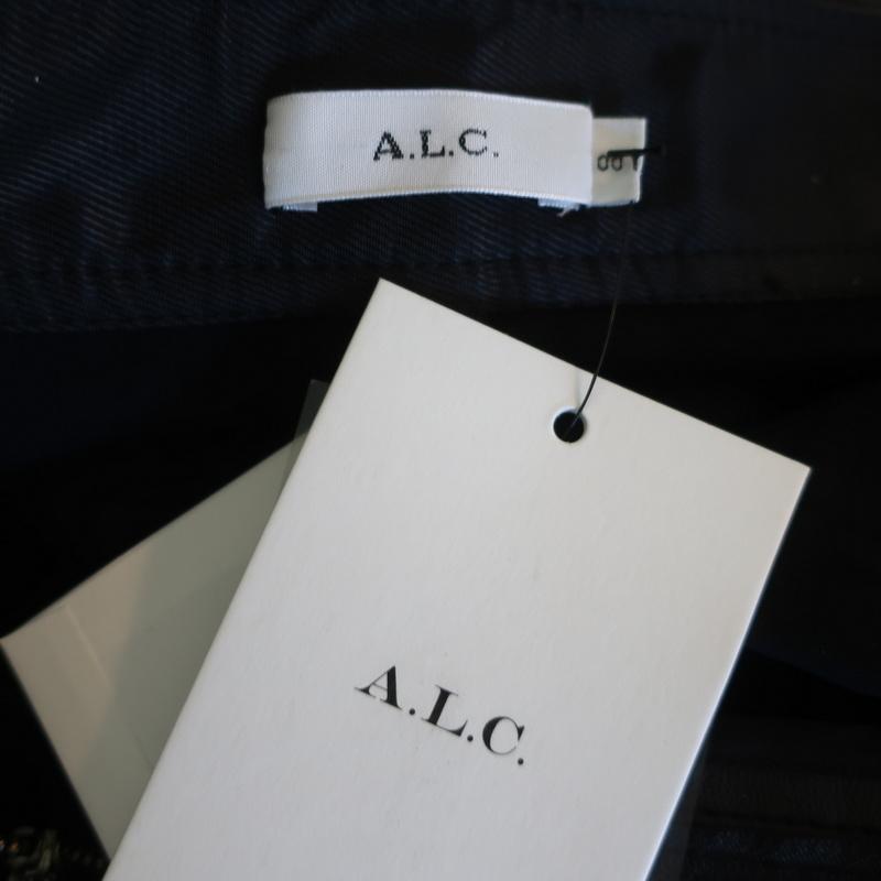 A.L.C. Wide Leg Cropped Pants Wiles Black Faux Leather Size 00 NEW - Celebrity Owned