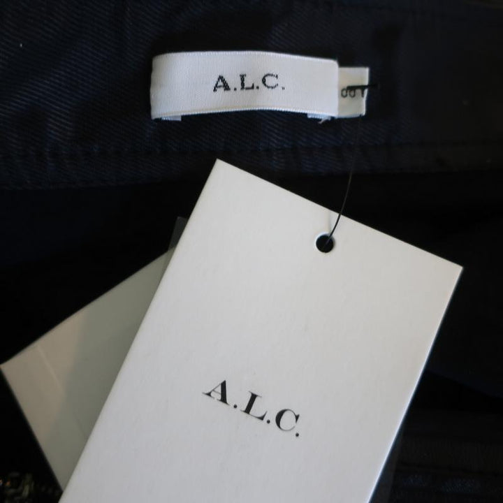 A.L.C. Wide Leg Cropped Pants Wiles Black Faux Leather Size 00 NEW - Celebrity Owned