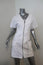 A.L.C. Zip-Front Dress Bellamy White Stretch Cotton Size 0 Short Sleeve Mini