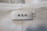 A.L.C. Zip-Front Dress Bellamy White Stretch Cotton Size 0 Short Sleeve Mini - Celebrity Owned
