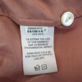 Alex Mill Peplum Top Pink Pleated Cotton-Silk Size Extra Small V-Neck Blouse - Celebrity Owned