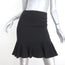 Alexander McQueen Peplum Hem Skirt Black Ruffled Crepe Size 36