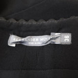 Alexander McQueen Peplum Hem Skirt Black Ruffled Crepe Size 36 - Celebrity Owned