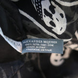 Alexander McQueen Skull Scarf Black/White Printed Silk Chiffon - Celebrity Owned