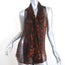Alexander McQueen Tie-Neck Blouse Leopard Print Chiffon Size 40 Sleeveless Top