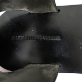 Alexander Wang Ankle Cuff Flat Sandals Alek White/Black Embossed Leather Size 37 - Celebrity Owned