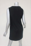 Alexander Wang Ball Chain Trim Keyhole Dress Black Crepe Size 2 Sleeveless Mini - Celebrity Owned