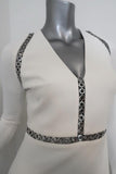 Alexander Wang Dress White Grommet-Trim Crepe Size 2 Long Sleeve Mini - Celebrity Owned