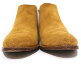 Alexander Wang Kori Ankle Boots Ochre Suede Size 38.5 Cutout-Heel Chelsea Bootie - Celebrity Owned