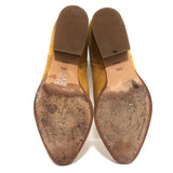 Alexander Wang Kori Ankle Boots Ochre Suede Size 38.5 Cutout-Heel Chelsea Bootie - Celebrity Owned