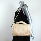 Alexander Wang Rocco Dumbo Studded Duffle Bag Meringue Leather Satchel NEW - Celebrity Owned