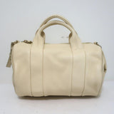 Alexander Wang Rocco Dumbo Studded Duffle Bag Meringue Leather Satchel NEW - Celebrity Owned