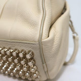 Alexander Wang Rocco Dumbo Studded Duffle Bag Meringue Leather Satchel NEW - Celebrity Owned