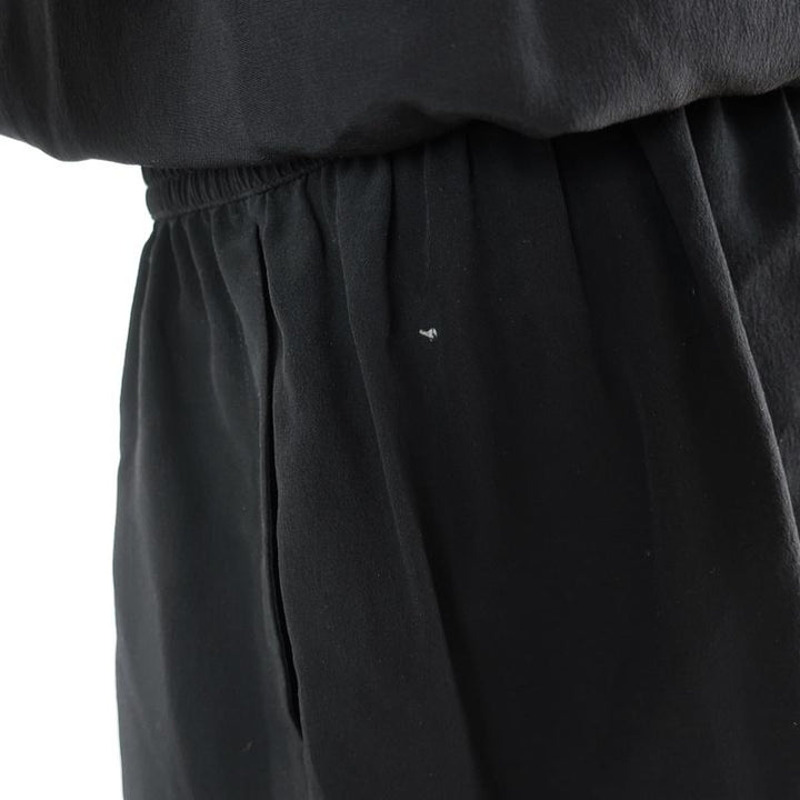 Alexander Wang Romper Black Silk Size 4 Sleeveless Button-Front - Celebrity Owned