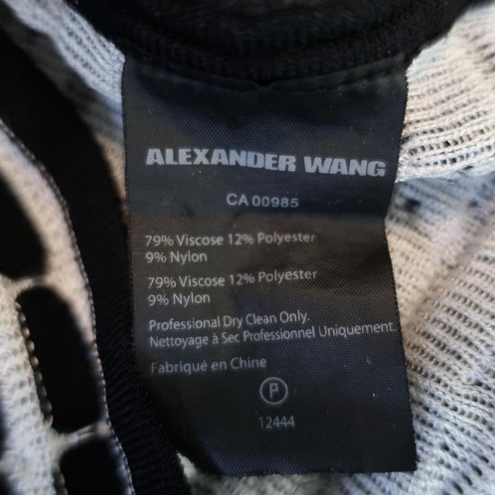 Alexander Wang Tank Black &amp; White Striped Knit Size Small Sleeveless Top - Celebrity Owned