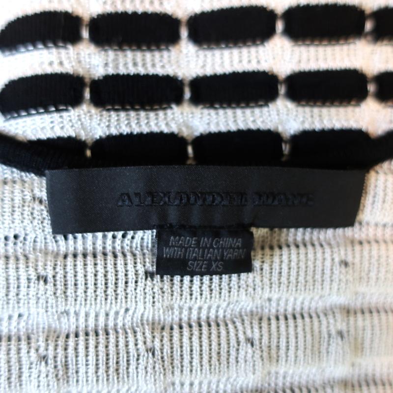 Alexander Wang Tank Black &amp; White Striped Knit Size Small Sleeveless Top - Celebrity Owned